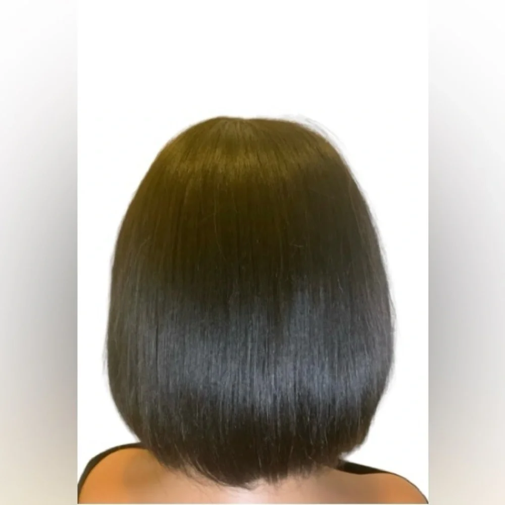 BC263 Brazilian Remy Short Straight Bob Wig 8”
